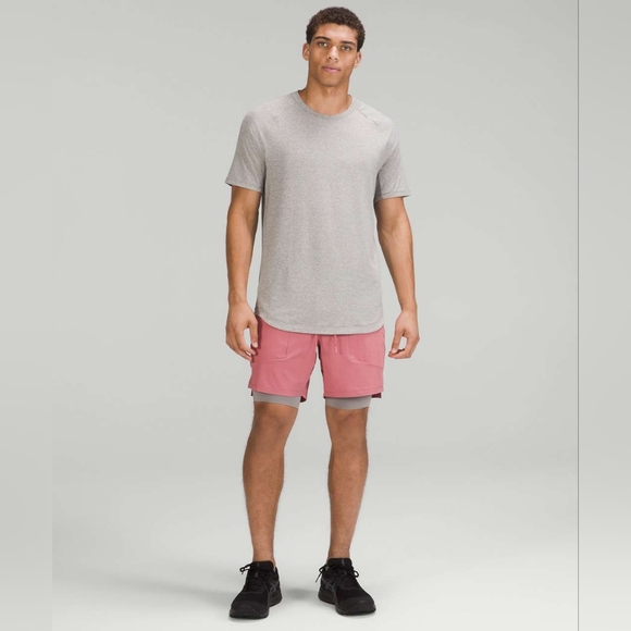 Lululemon License To Train Lined Short 7" (Brier Rose) Size S - Picture 5 of 13